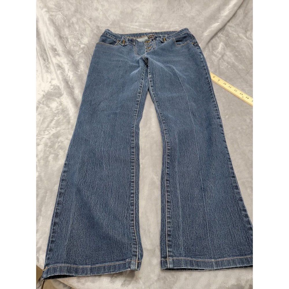 Vtg Y2K Fubu Jeans 15/16 Straight Leg Hip Hop 90's snap button fly 36x30‎